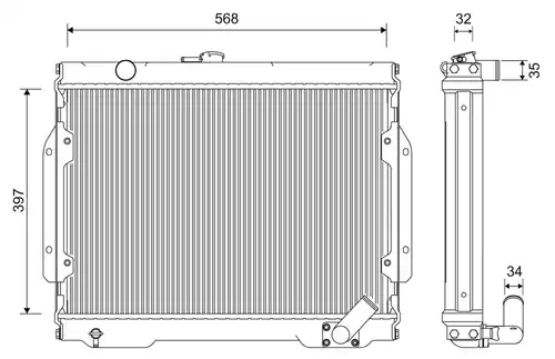 воден радиатор VALEO 701262