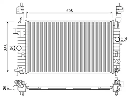 воден радиатор VALEO 701332