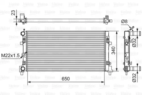 воден радиатор VALEO 701522