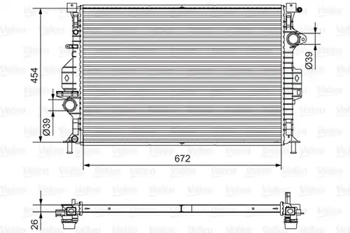 воден радиатор VALEO 701536