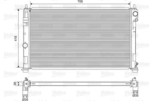 воден радиатор VALEO 701571