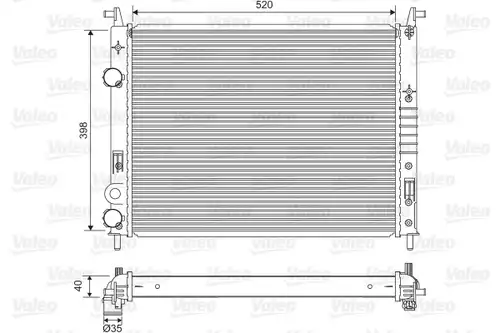 воден радиатор VALEO 701597