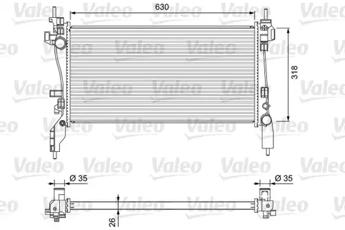 воден радиатор VALEO 701718
