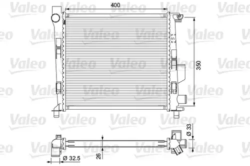 воден радиатор VALEO 701724
