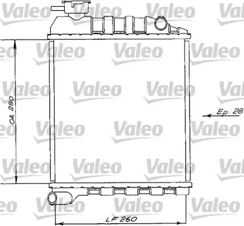 воден радиатор VALEO 730172