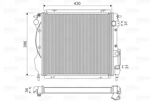 воден радиатор VALEO 730182