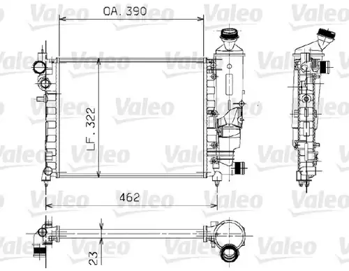 воден радиатор VALEO 730372