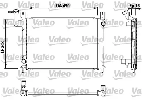 воден радиатор VALEO 730406