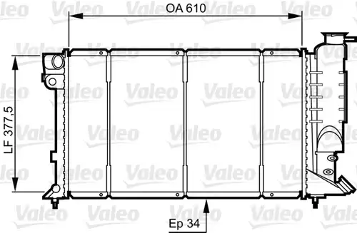 воден радиатор VALEO 730507