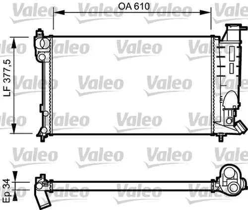 воден радиатор VALEO 730508