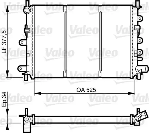 воден радиатор VALEO 730858