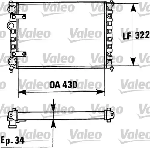 воден радиатор VALEO 730946