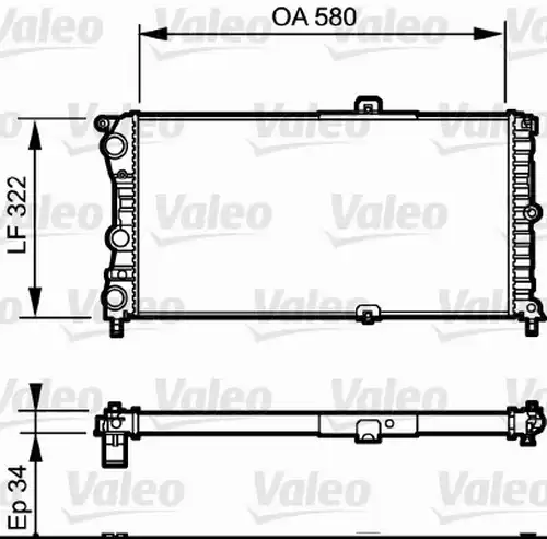 воден радиатор VALEO 730980