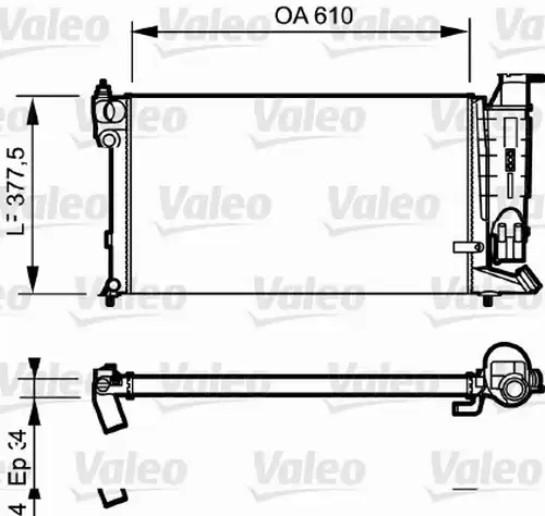 воден радиатор VALEO 730984