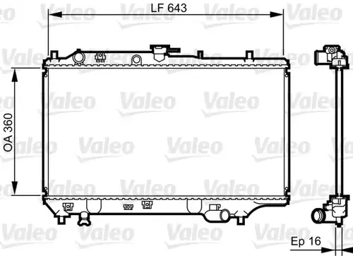 воден радиатор VALEO 731072