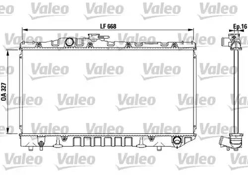воден радиатор VALEO 731115