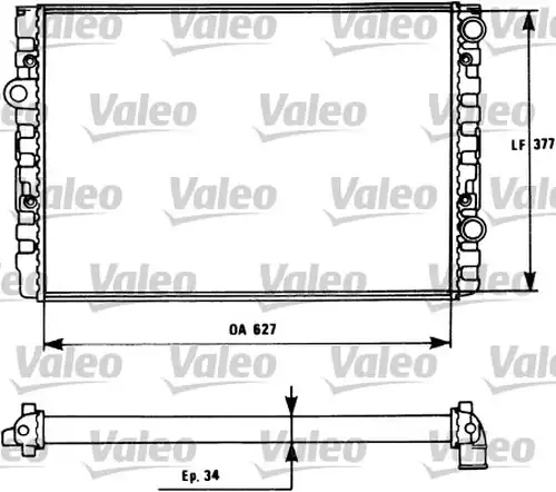 воден радиатор VALEO 731127