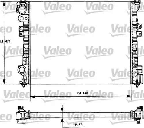 воден радиатор VALEO 731166