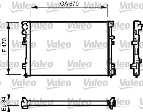 воден радиатор VALEO 731168