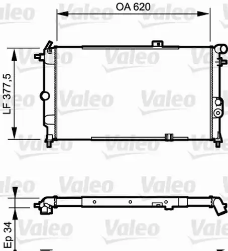 воден радиатор VALEO 731174