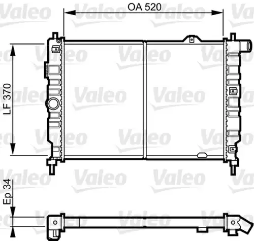 воден радиатор VALEO 731217