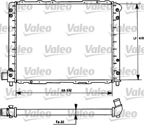 воден радиатор VALEO 731276
