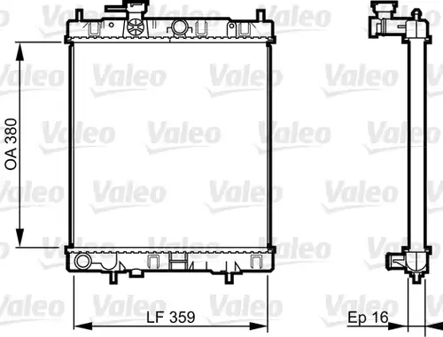 воден радиатор VALEO 731287