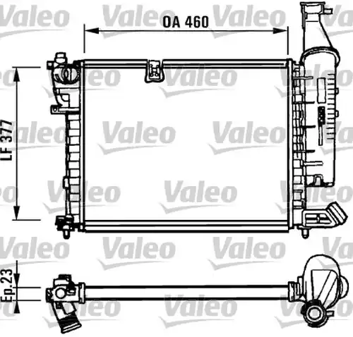 воден радиатор VALEO 731295