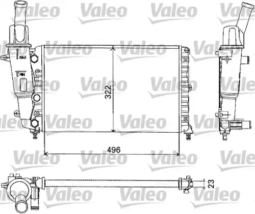 воден радиатор VALEO 731375