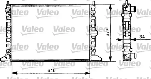 воден радиатор VALEO 731385