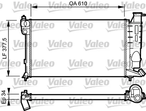 воден радиатор VALEO 731389