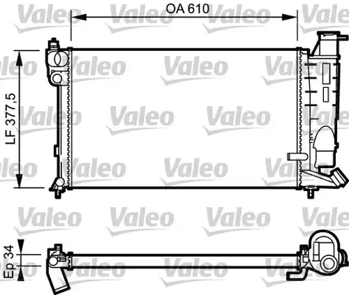 воден радиатор VALEO 731391