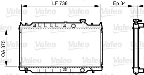 воден радиатор VALEO 731417