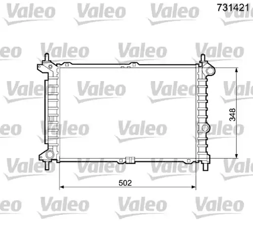 воден радиатор VALEO 731421