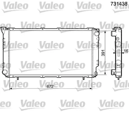 воден радиатор VALEO 731438