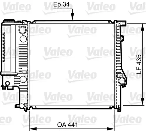 воден радиатор VALEO 731512