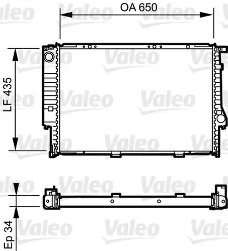 воден радиатор VALEO 731523