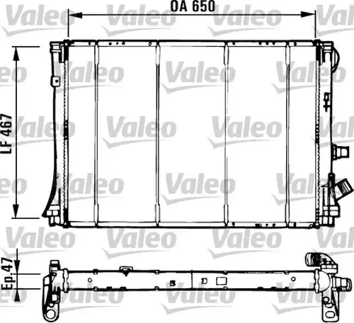 воден радиатор VALEO 731529