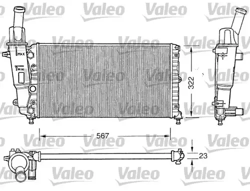 воден радиатор VALEO 731558
