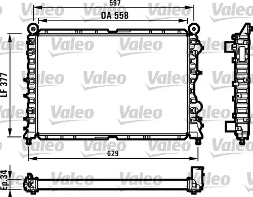воден радиатор VALEO 731561
