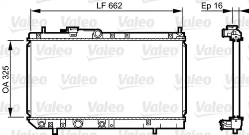 воден радиатор VALEO 731620