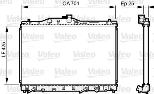 воден радиатор VALEO 731629