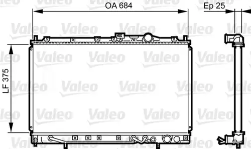 воден радиатор VALEO 731649