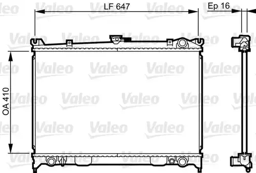 воден радиатор VALEO 731654
