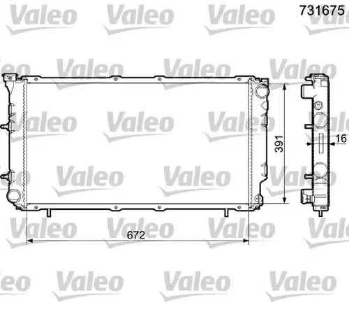 воден радиатор VALEO 731675