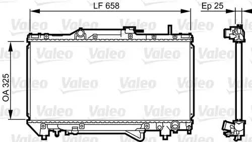 воден радиатор VALEO 731682