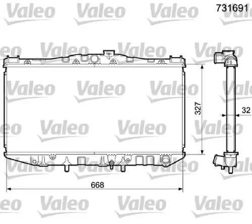 воден радиатор VALEO 731691