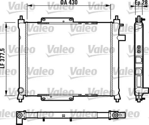 воден радиатор VALEO 731815