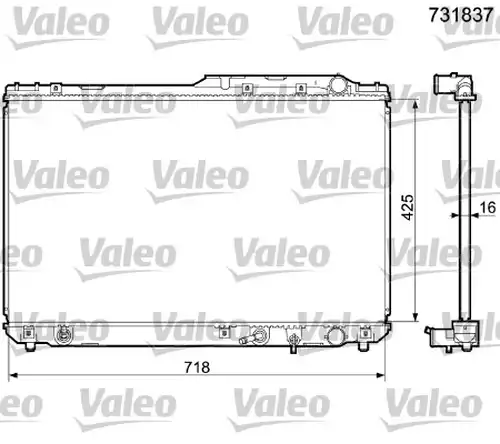 воден радиатор VALEO 731837