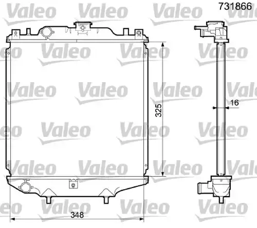 воден радиатор VALEO 731866